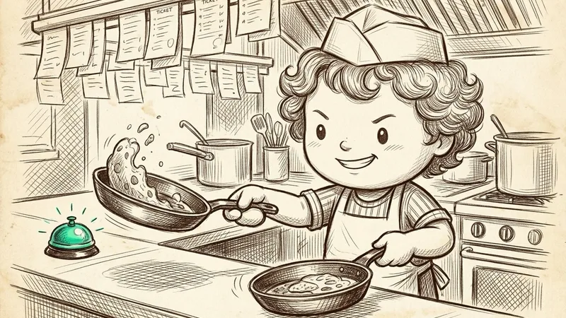Cook in action