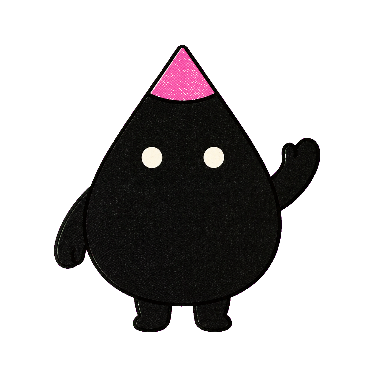 Blot character cutout — mascot alone for overlay