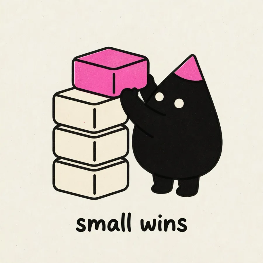 1:1 scene: stacking small wins